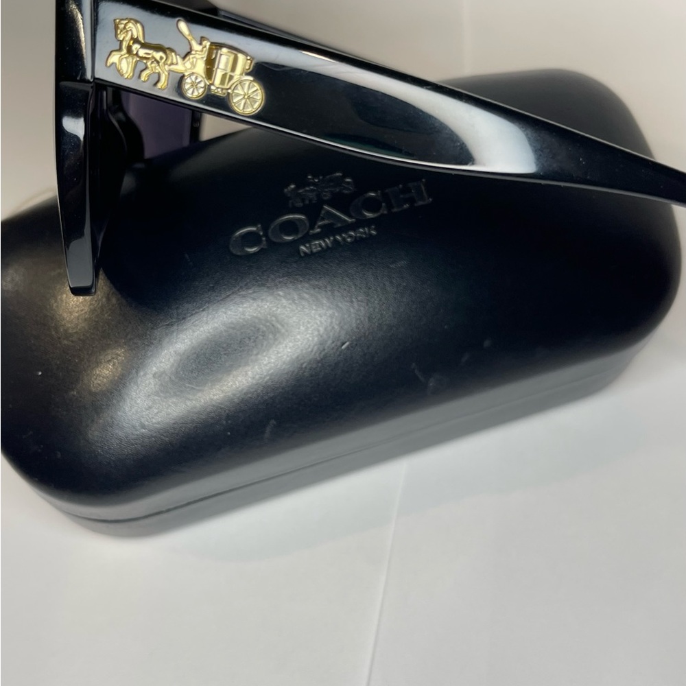 Coach Black RX Sunglasses with Gold Accent